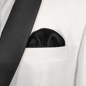 New - Men's Black Velvet Pre-Folded Pocket Square Insert